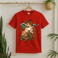 Wildlife - Big Face Giraffe Portrait T-Shirt thumb 2