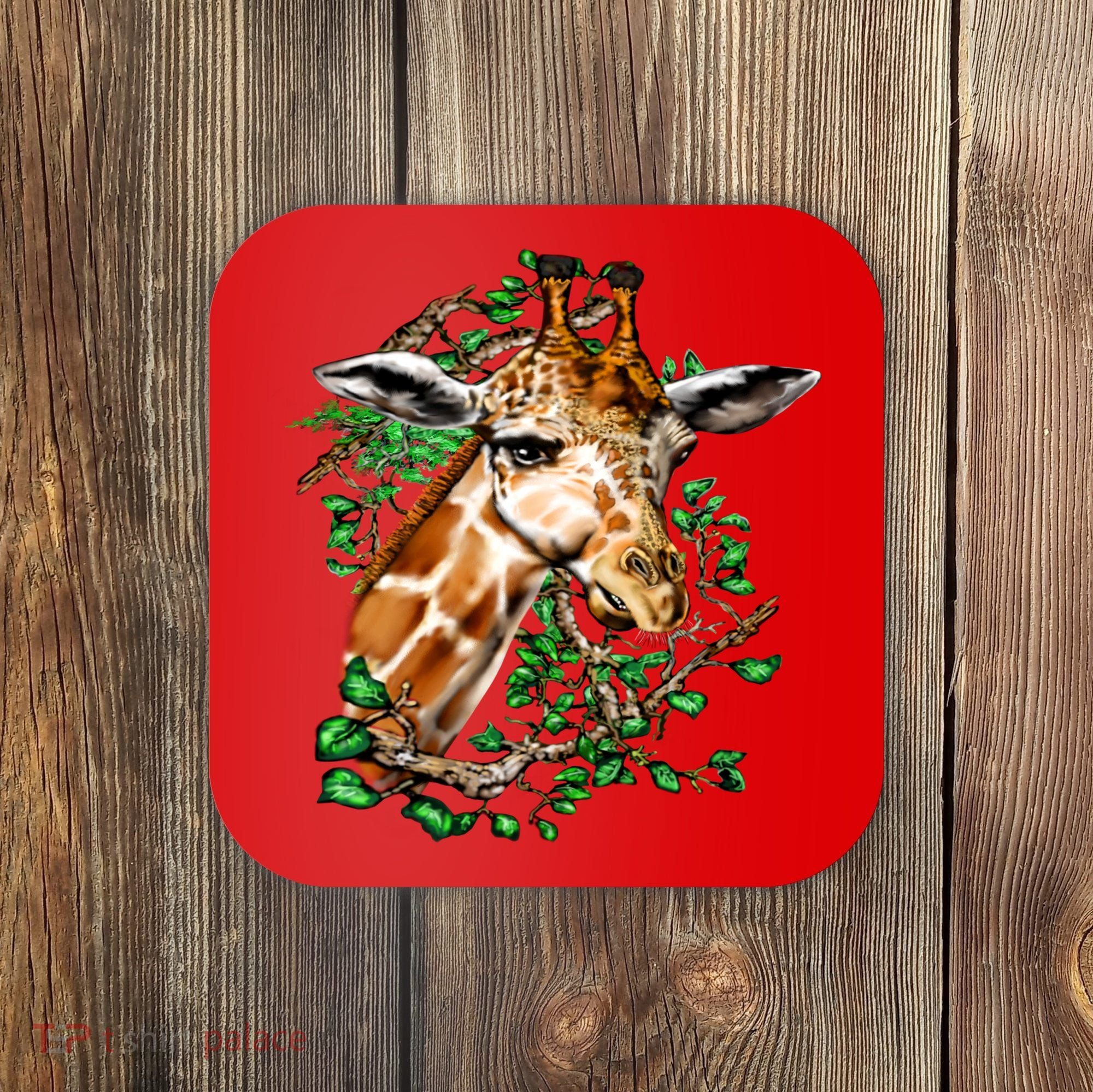 Wildlife - Big Face Giraffe Portrait Coaster