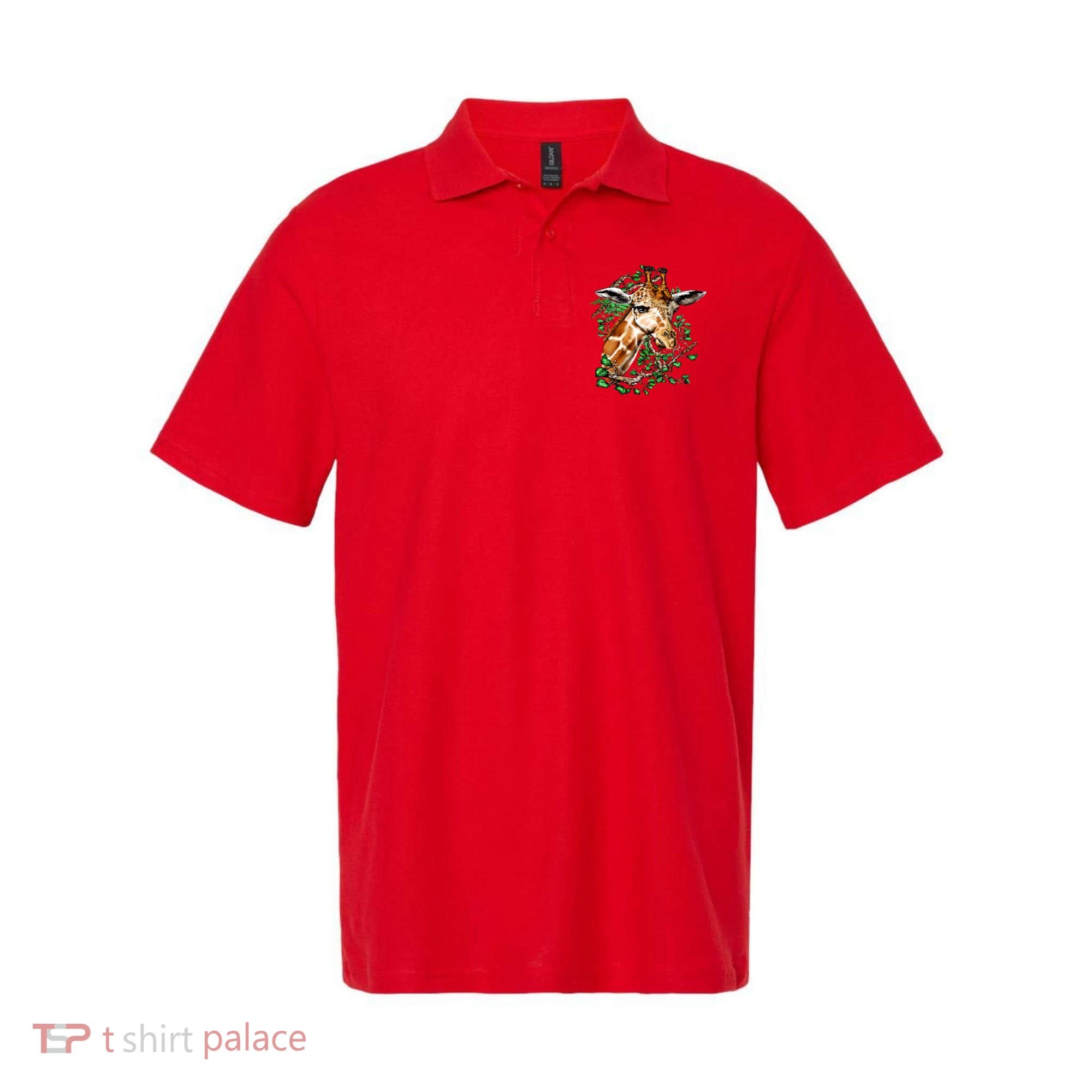 Wildlife - Big Face Giraffe Portrait Polo