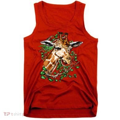 Wildlife - Big Face Giraffe Portrait Tank Top