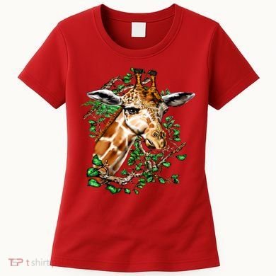 Wildlife - Big Face Giraffe Portrait Women's T-Shirt