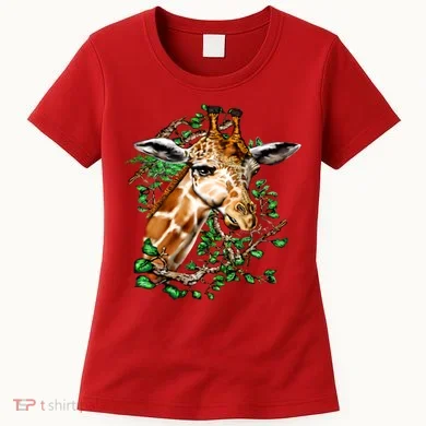 Wildlife - Big Face Giraffe Portrait Women's T-Shirt