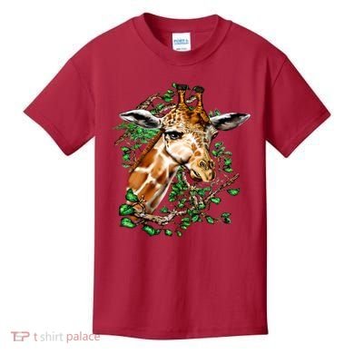 Wildlife - Big Face Giraffe Portrait Kids T-Shirt
