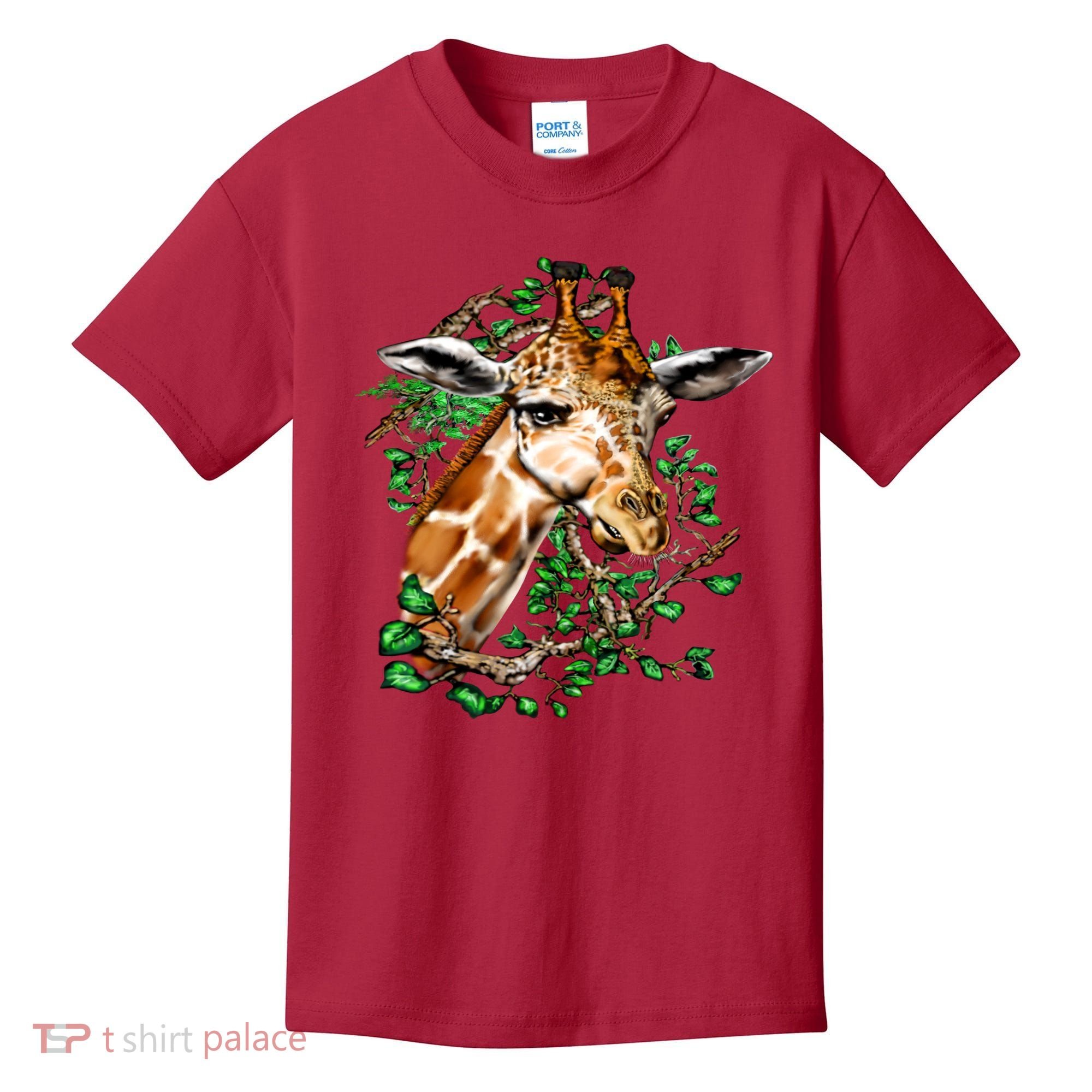 Wildlife - Big Face Giraffe Portrait Kids T-Shirt