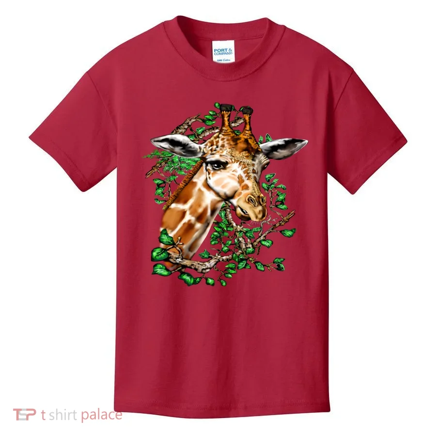 Wildlife - Big Face Giraffe Portrait Kids T-Shirt