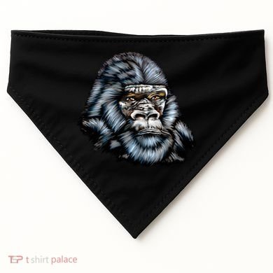 Wildlife - Big Face Gorilla Portrait USA-Made Doggie Bandana