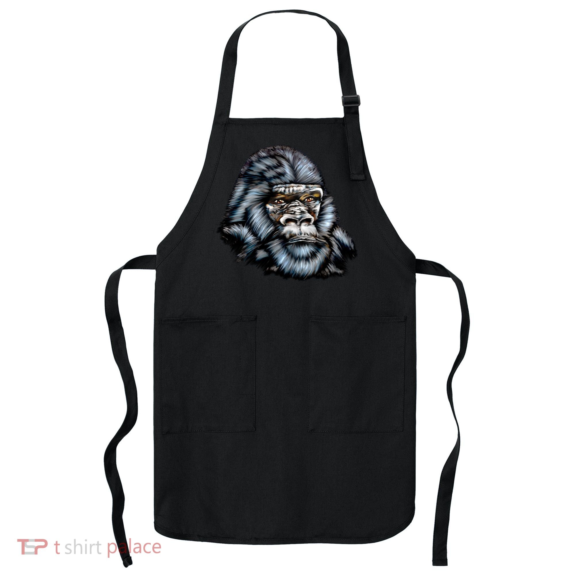 Wildlife - Big Face Gorilla Portrait Apron