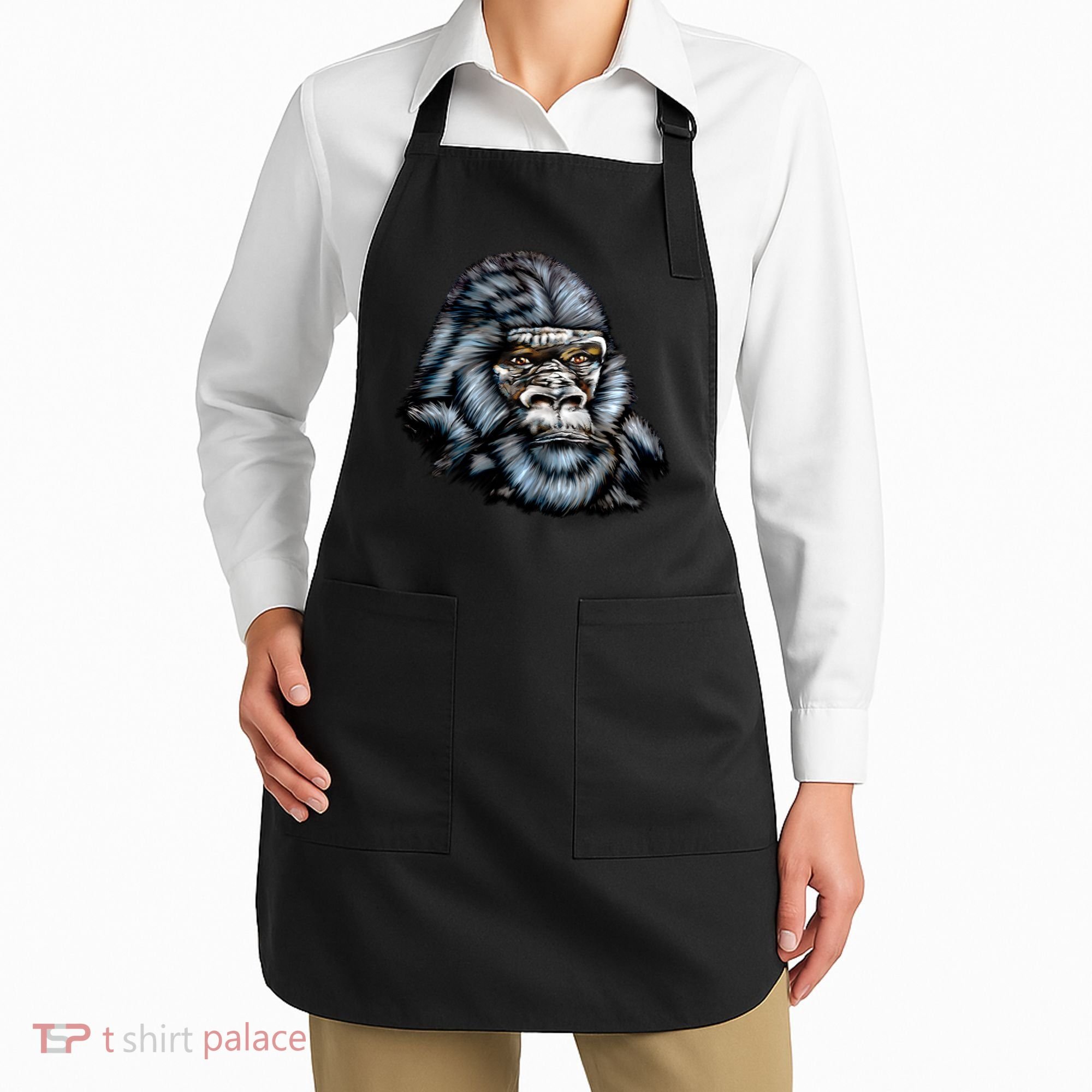 Wildlife - Big Face Gorilla Portrait Apron
