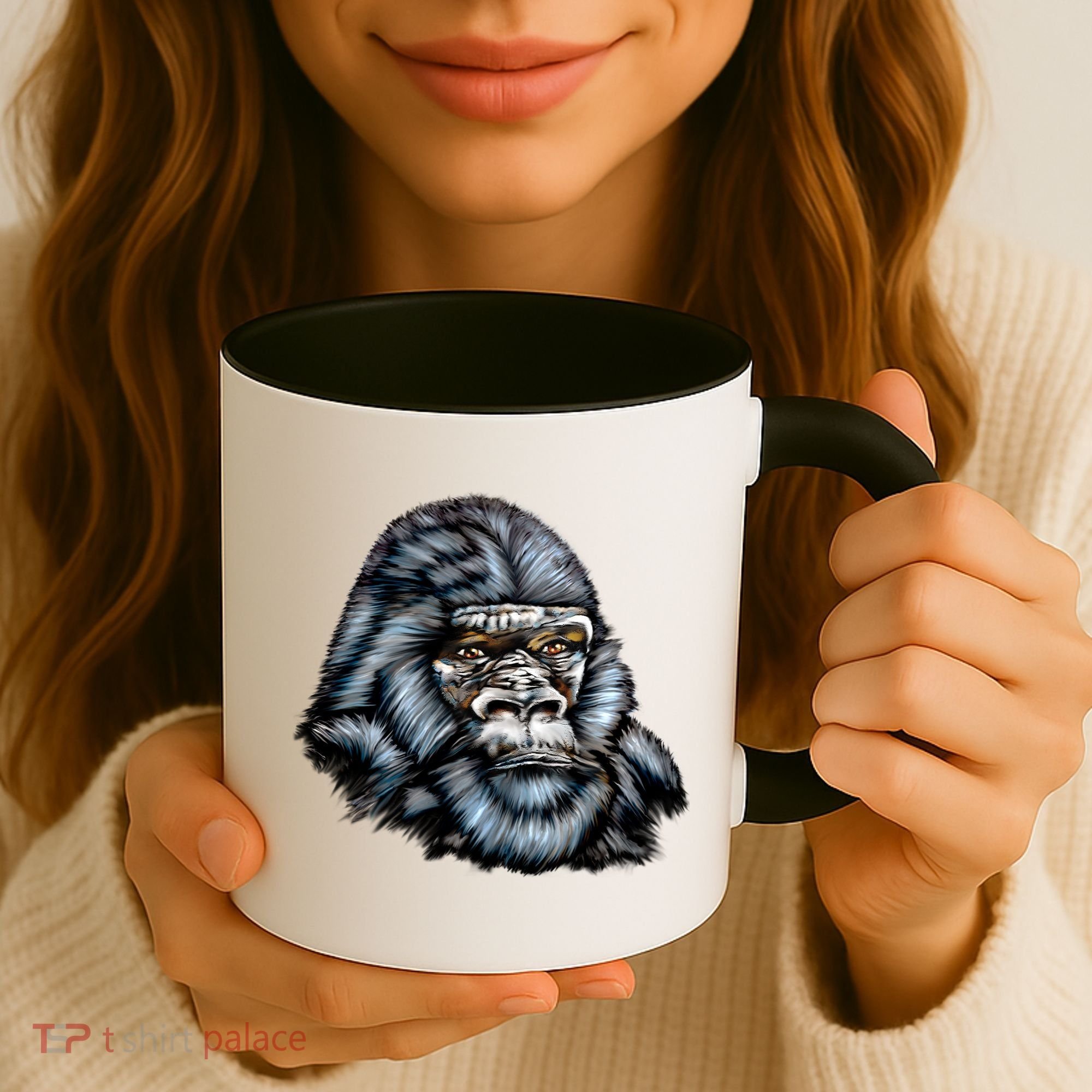 Wildlife - Big Face Gorilla Portrait Coffee Mug