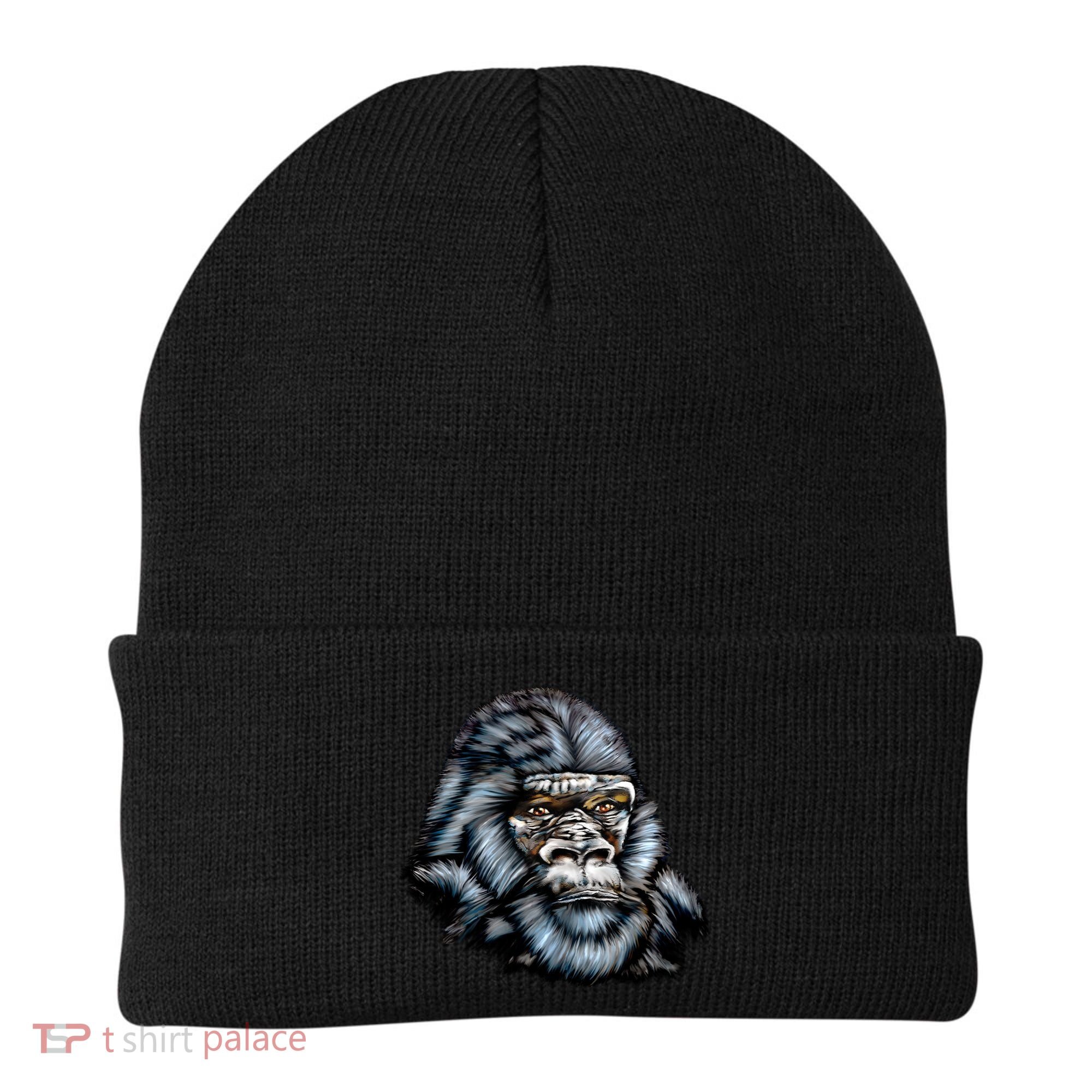 Wildlife - Big Face Gorilla Portrait Beanie