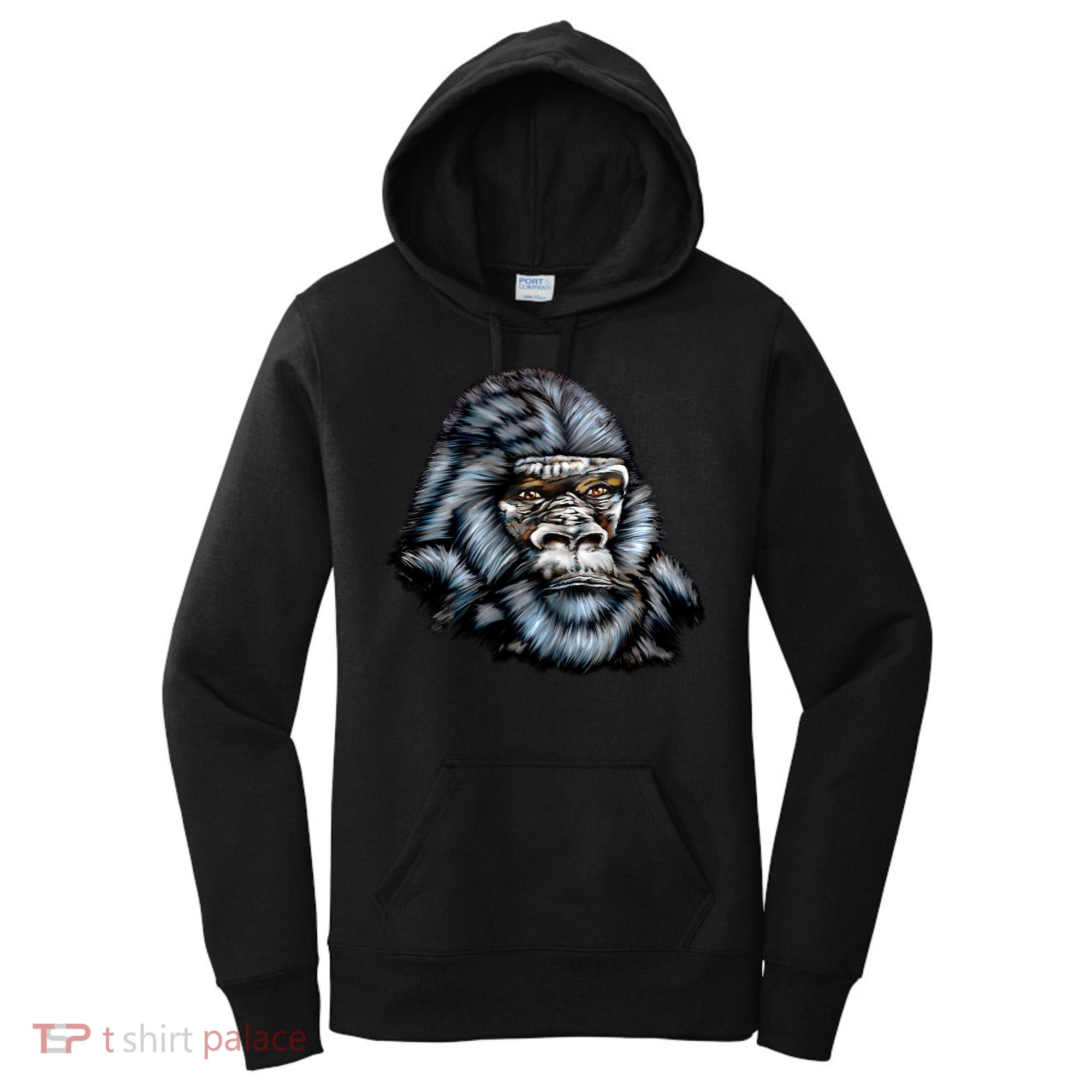Wildlife - Big Face Gorilla Portrait Women's Hoodie