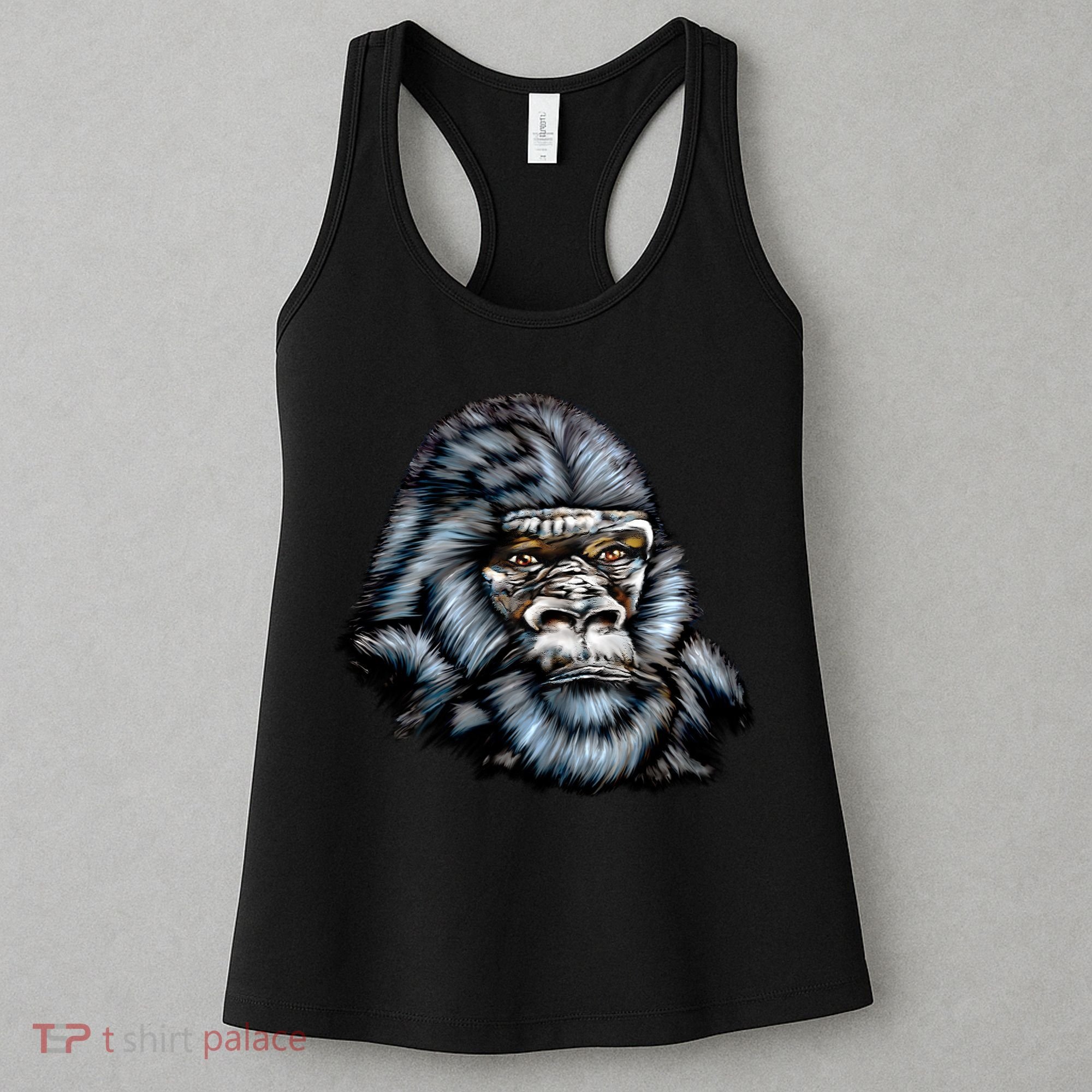 Wildlife - Big Face Gorilla Portrait Women's Tank Top