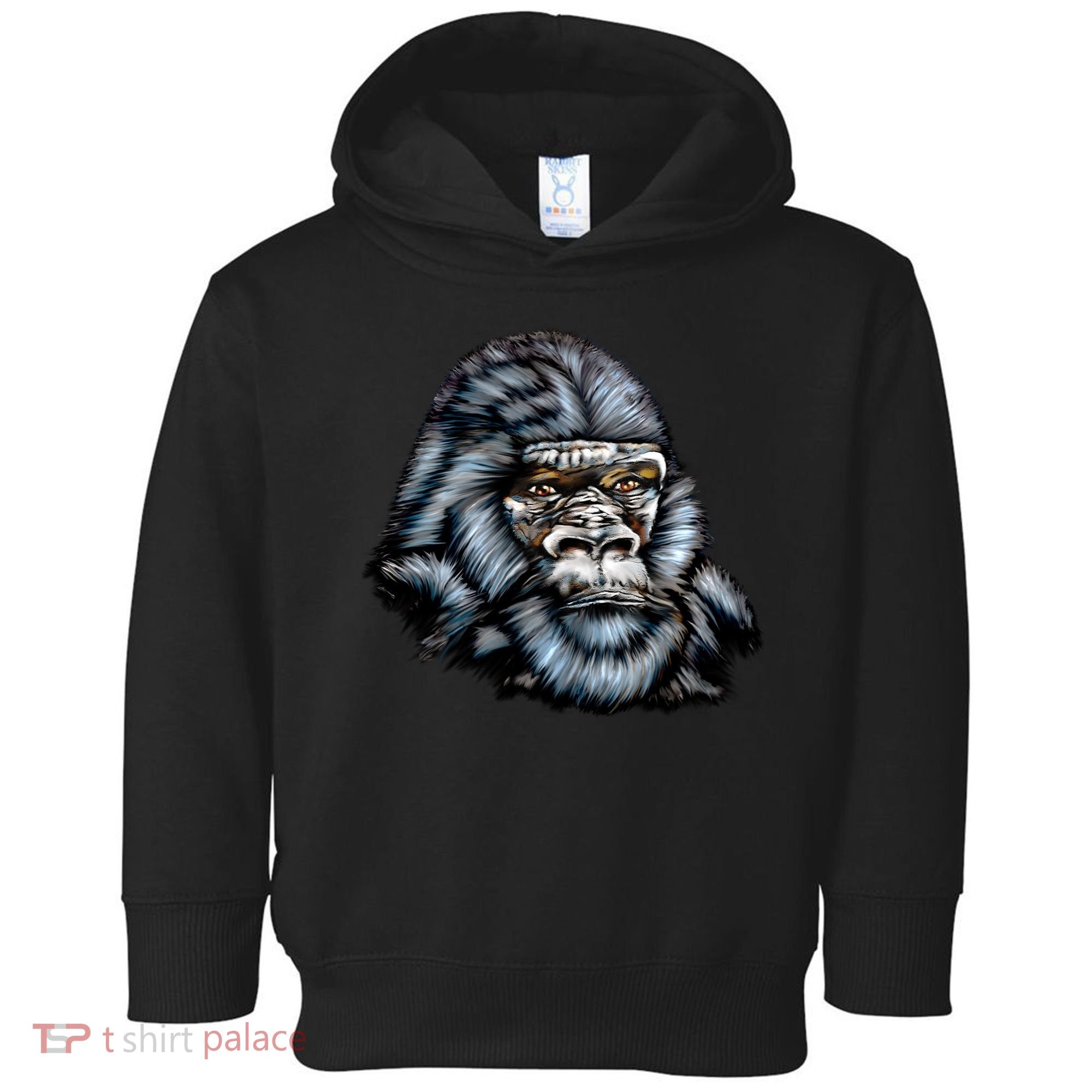 Wildlife - Big Face Gorilla Portrait Toddler Hoodie