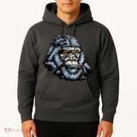 Wildlife - Big Face Gorilla Portrait Hoodie thumb 2