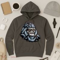 Wildlife - Big Face Gorilla Portrait Hoodie thumb 3