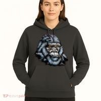 Wildlife - Big Face Gorilla Portrait Hoodie thumb 5