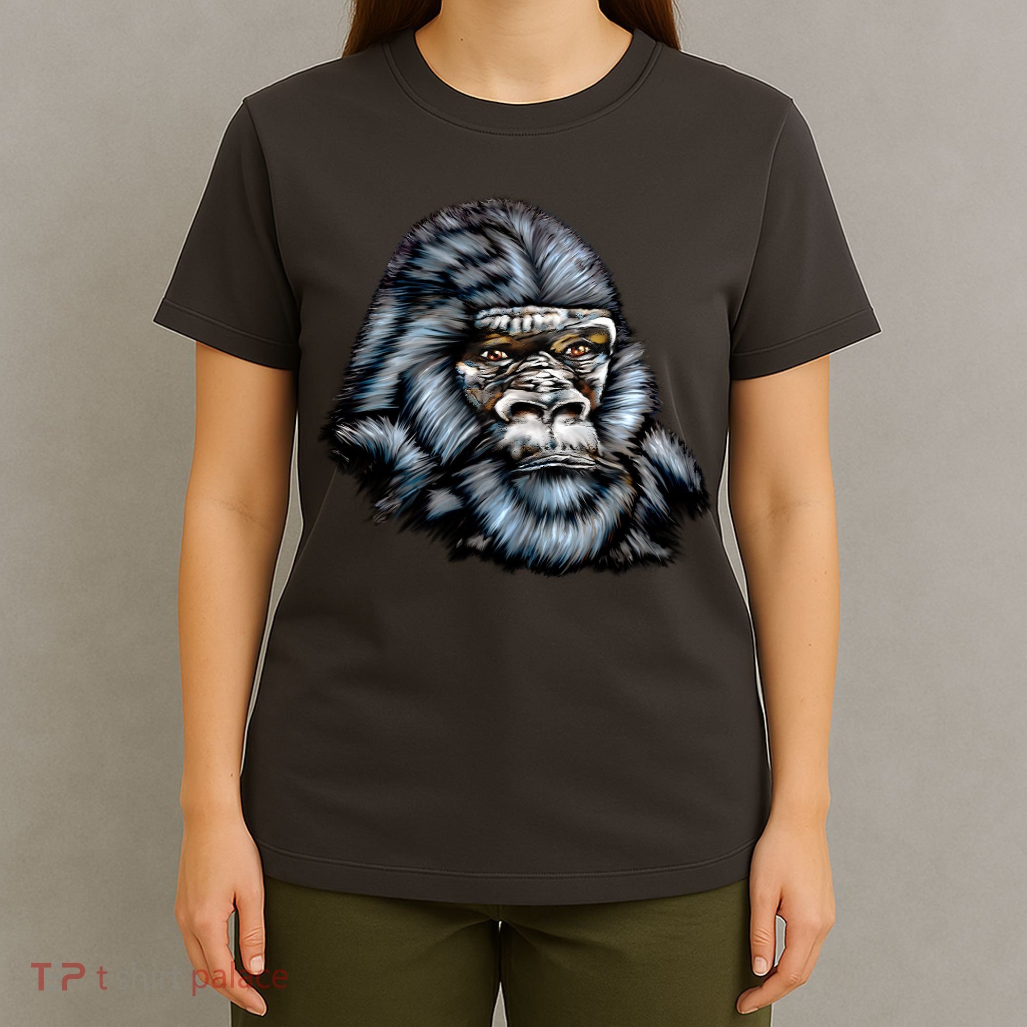 Wildlife - Big Face Gorilla Portrait T-Shirt