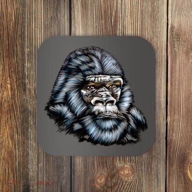 Wildlife - Big Face Gorilla Portrait Coaster