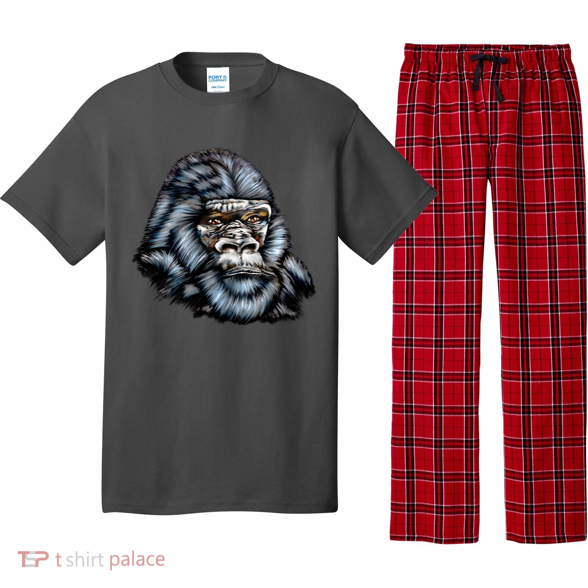 Wildlife - Big Face Gorilla Portrait Pajama Set