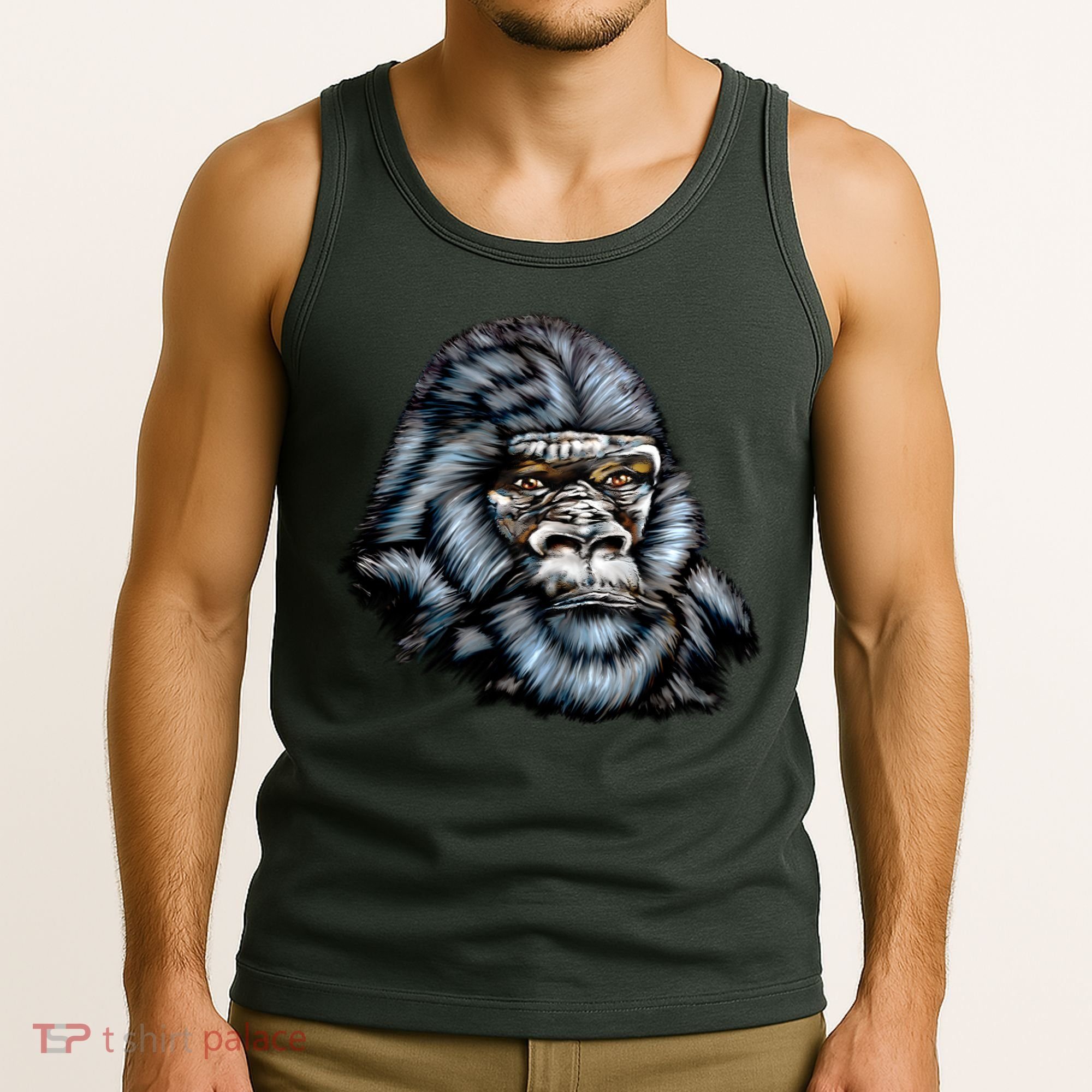 Wildlife - Big Face Gorilla Portrait Tank Top