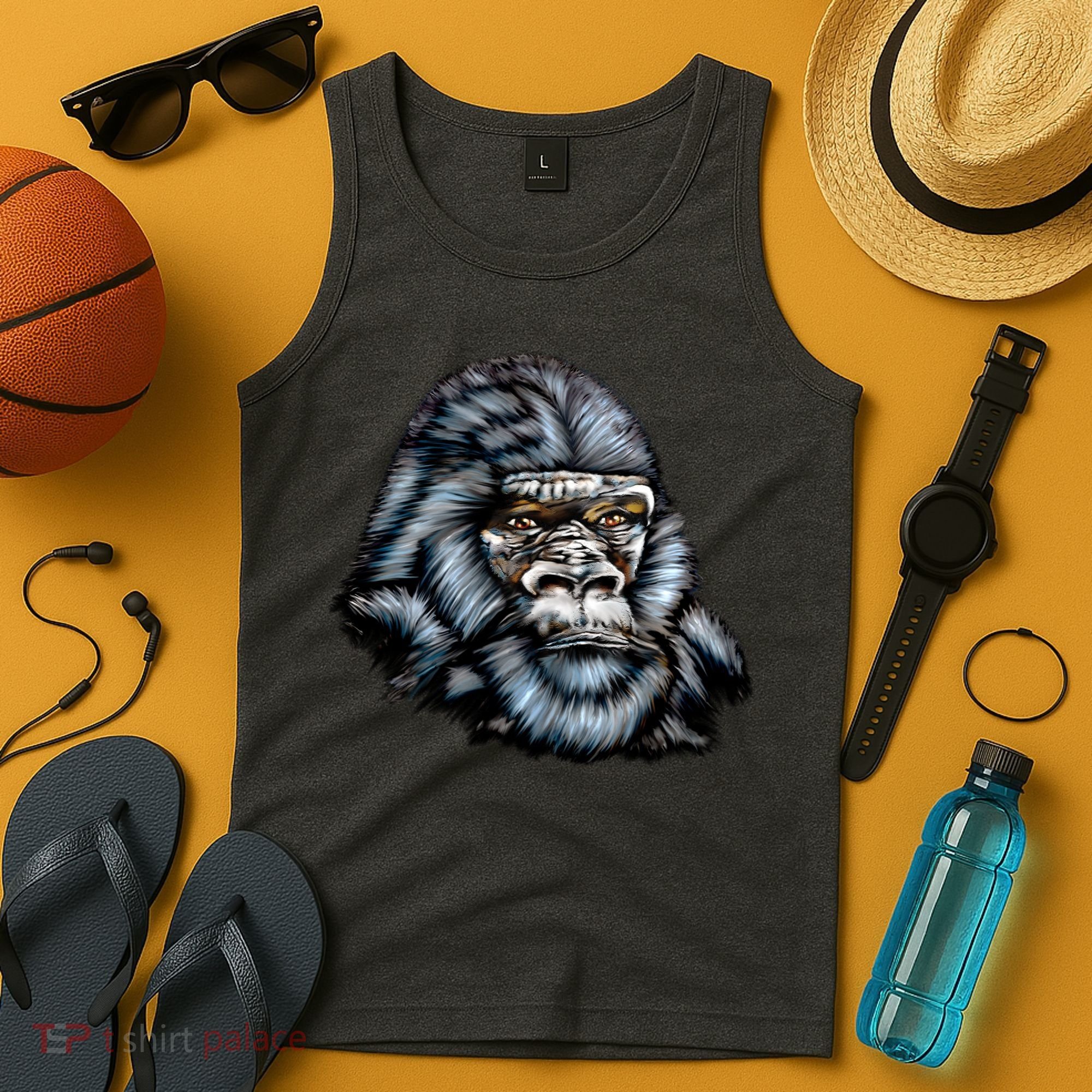 Wildlife - Big Face Gorilla Portrait Tank Top