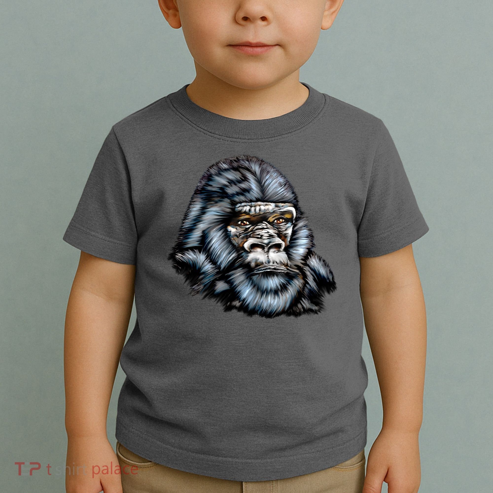 Wildlife - Big Face Gorilla Portrait Toddler T-Shirt