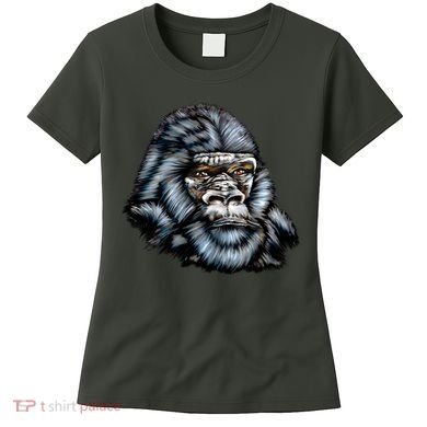 Wildlife - Big Face Gorilla Portrait Women's T-Shirt