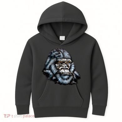 Wildlife - Big Face Gorilla Portrait Kids Hoodie