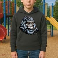 Wildlife - Big Face Gorilla Portrait Kids Hoodie thumb 2