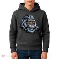 Wildlife - Big Face Gorilla Portrait Kids Hoodie thumb 4