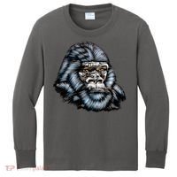 Wildlife - Big Face Gorilla Portrait Kids Long Sleeve Shirt thumb 0