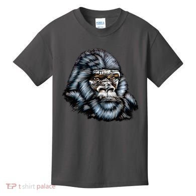 Wildlife - Big Face Gorilla Portrait Kids T-Shirt