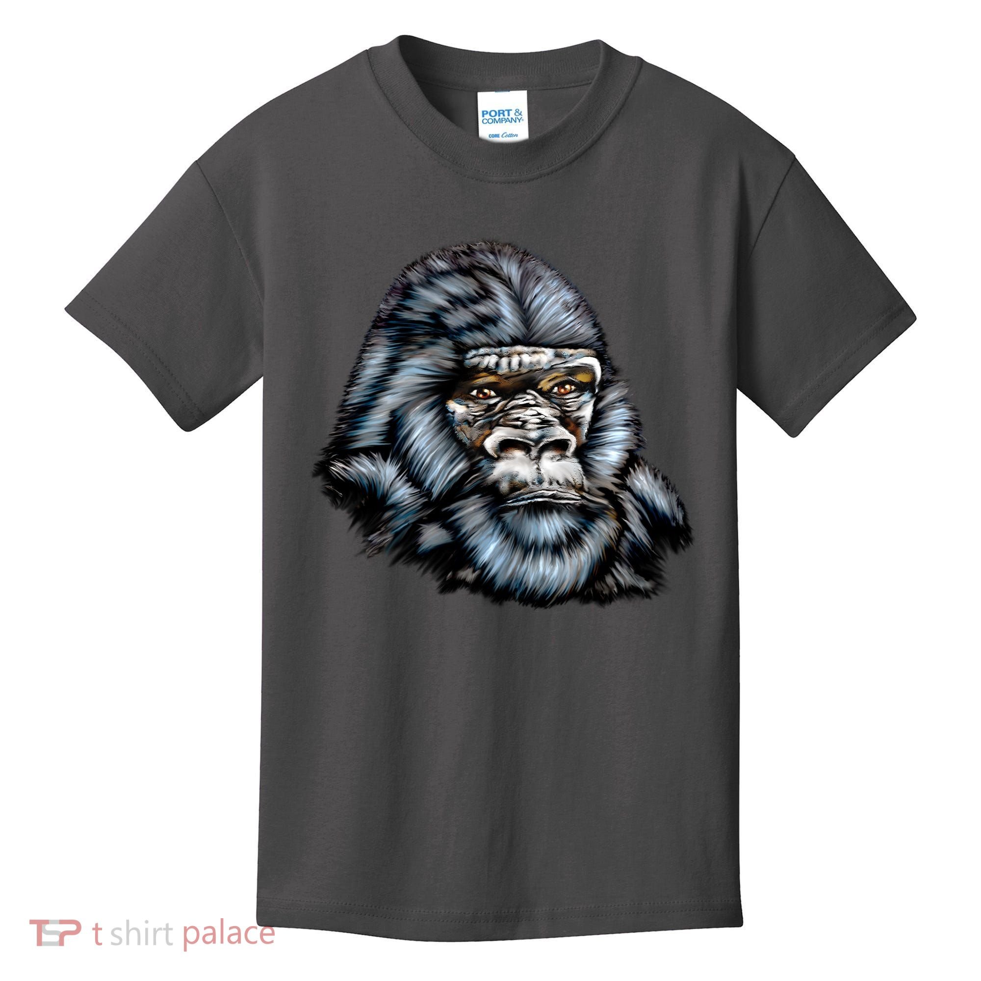 Wildlife - Big Face Gorilla Portrait Kids T-Shirt