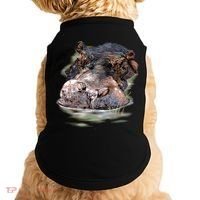 Wildlife - Big Face Hippo Portrait Doggie Tank thumb 0