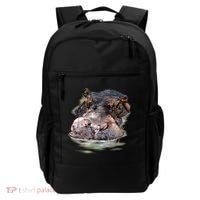 Wildlife - Big Face Hippo Portrait Backpack thumb 0