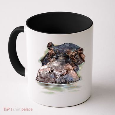 Wildlife - Big Face Hippo Portrait Coffee Mug