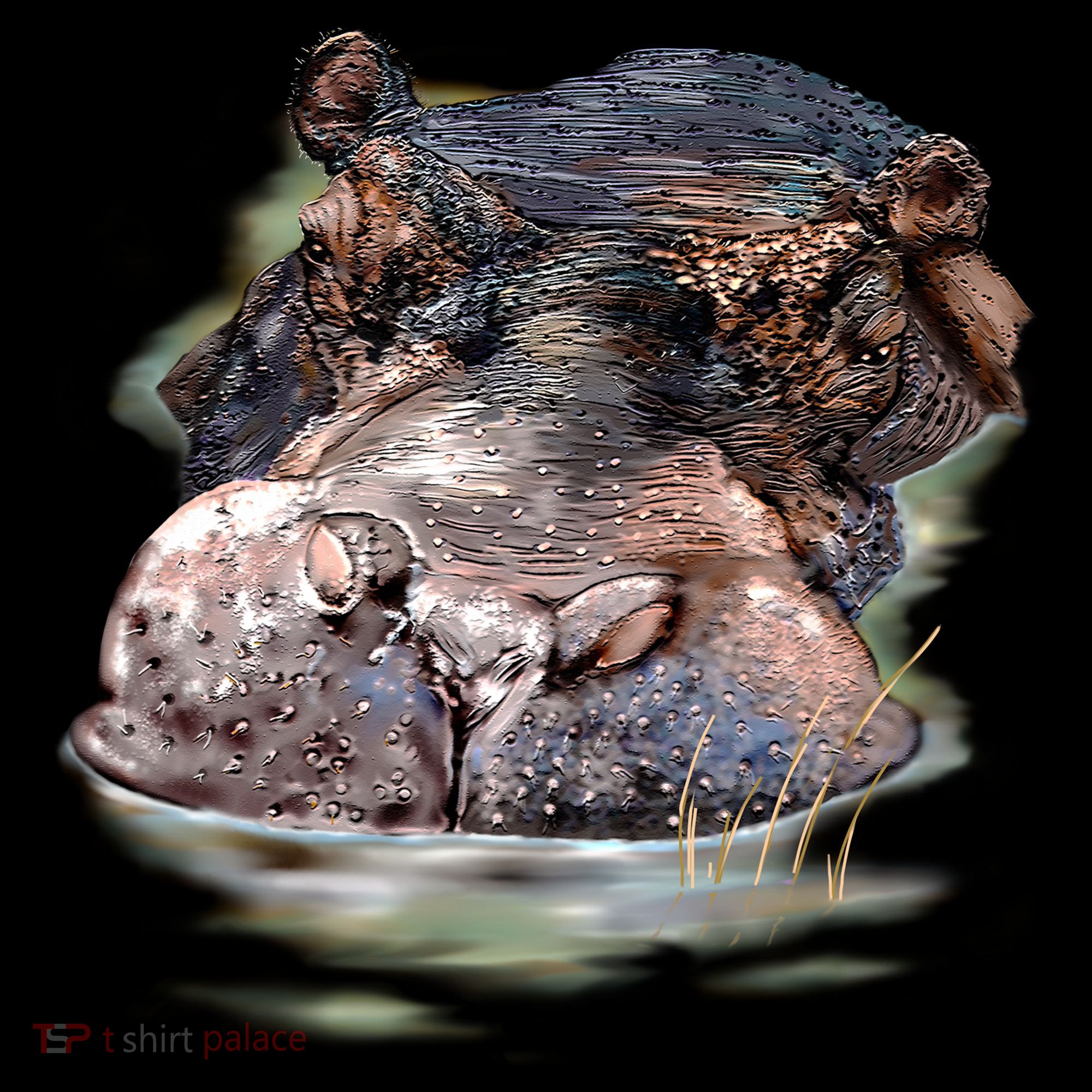 Wildlife - Big Face Hippo Portrait Coffee Mug