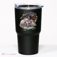 Wildlife - Big Face Hippo Portrait Tumbler thumb 0