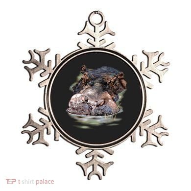 Wildlife - Big Face Hippo Portrait Ornament