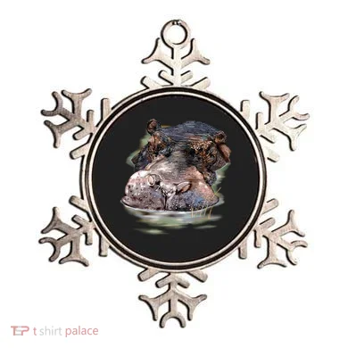 Wildlife - Big Face Hippo Portrait Ornament