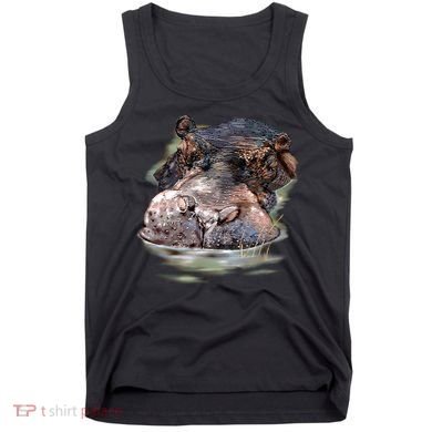 Wildlife - Big Face Hippo Portrait Tank Top