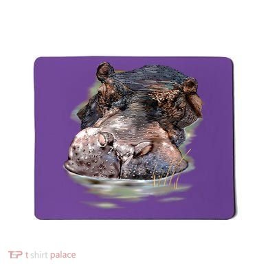 Wildlife - Big Face Hippo Portrait Mousepad
