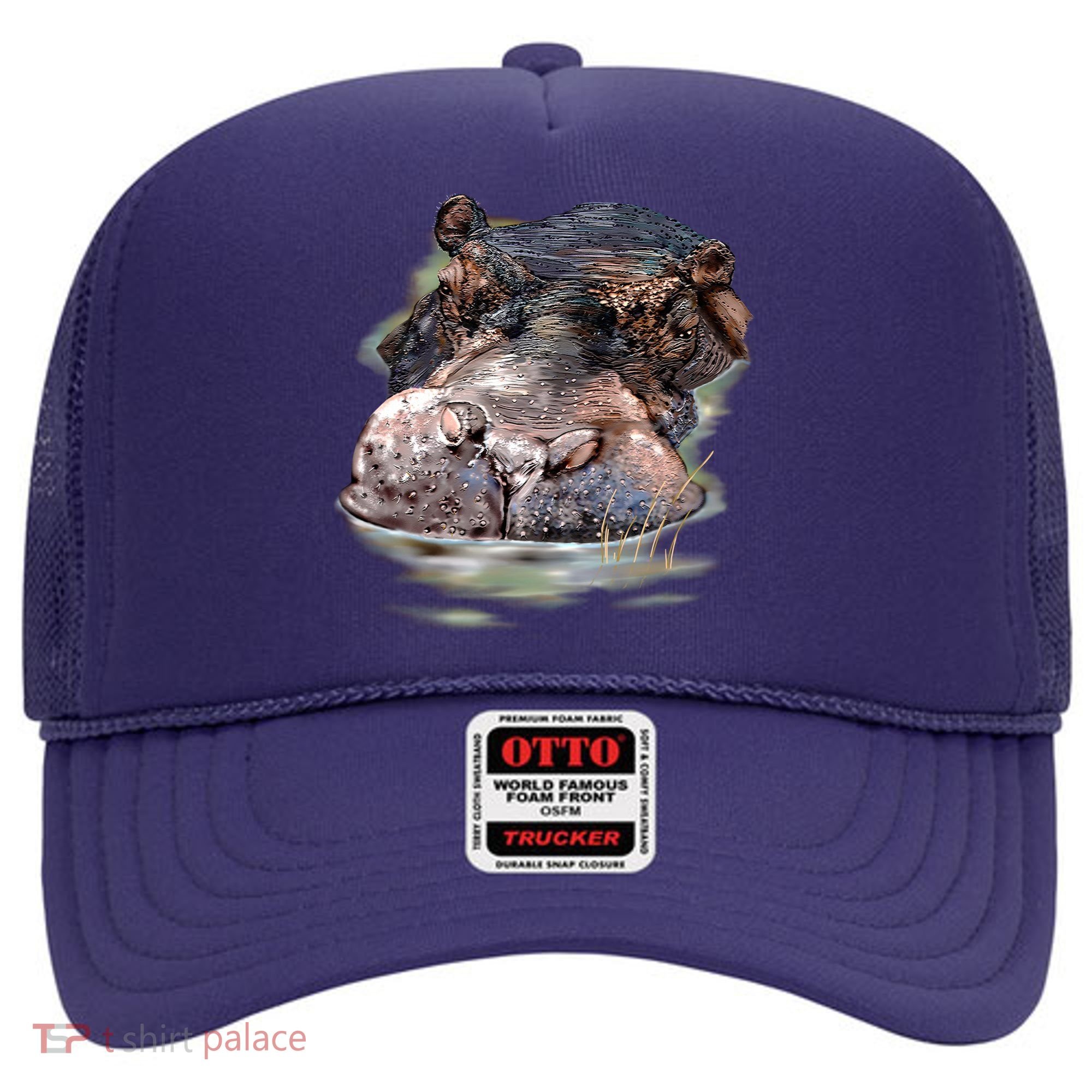 Wildlife - Big Face Hippo Portrait Hat