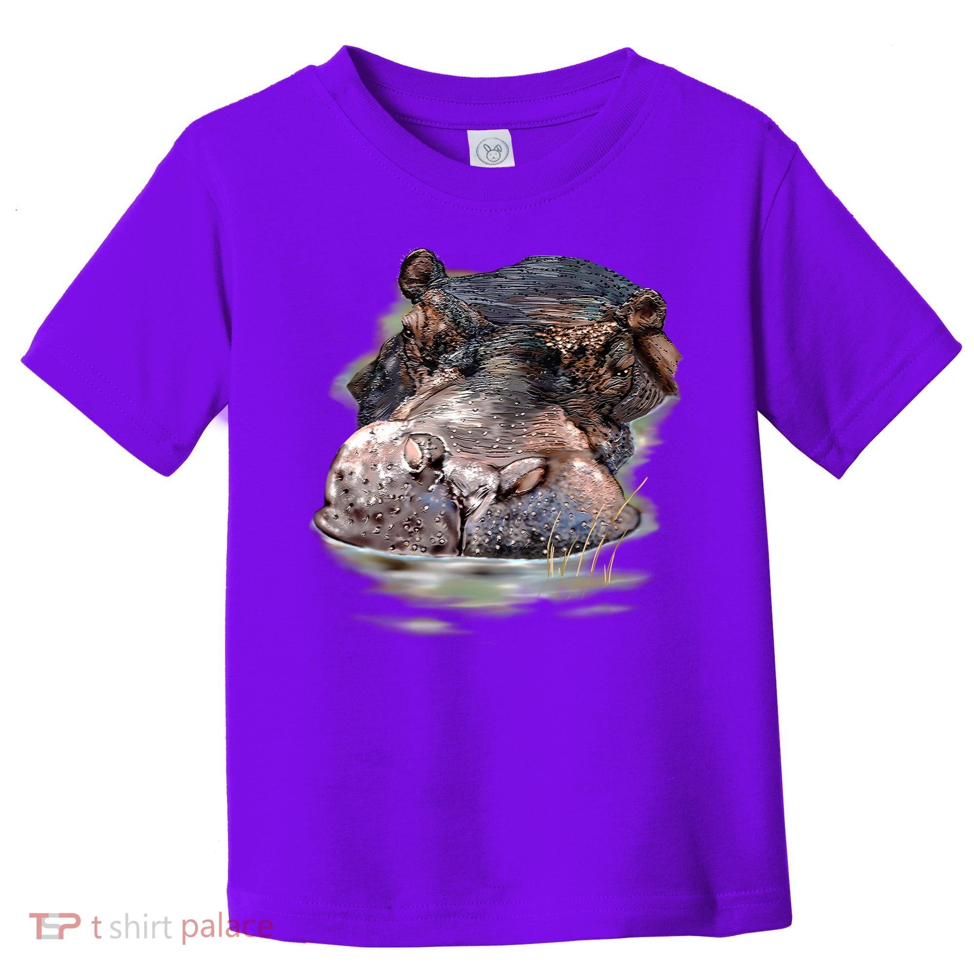 Wildlife - Big Face Hippo Portrait Toddler T-Shirt