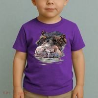 Wildlife - Big Face Hippo Portrait Toddler T-Shirt thumb 2