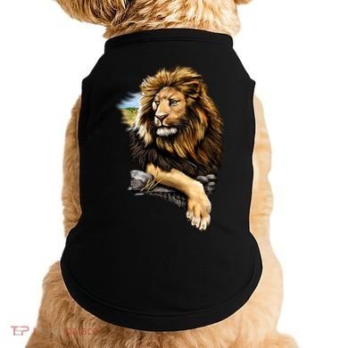 Wildlife - Big Face Proud Lion Portrait Doggie Tank