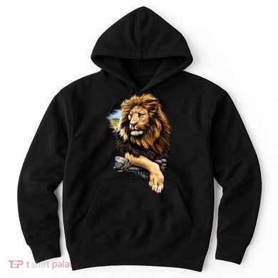 Wildlife - Big Face Proud Lion Portrait Hoodie