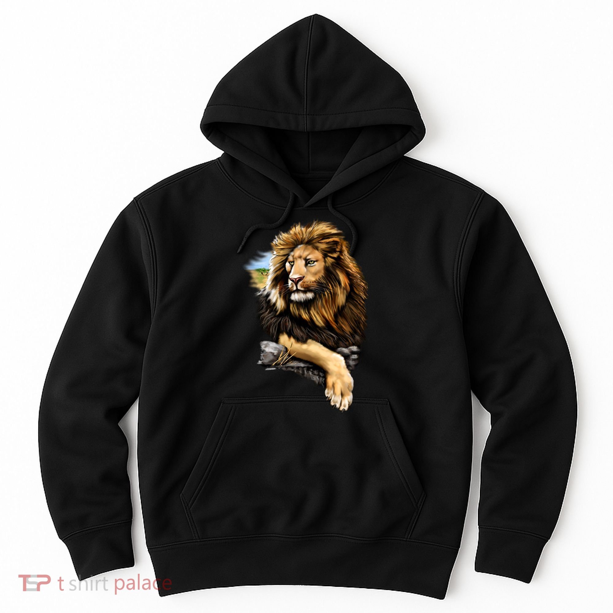 Wildlife - Big Face Proud Lion Portrait Hoodie