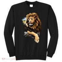 Wildlife - Big Face Proud Lion Portrait Sweatshirt thumb 0