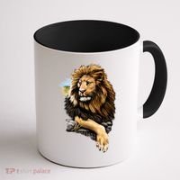 Wildlife - Big Face Proud Lion Portrait Coffee Mug thumb 1